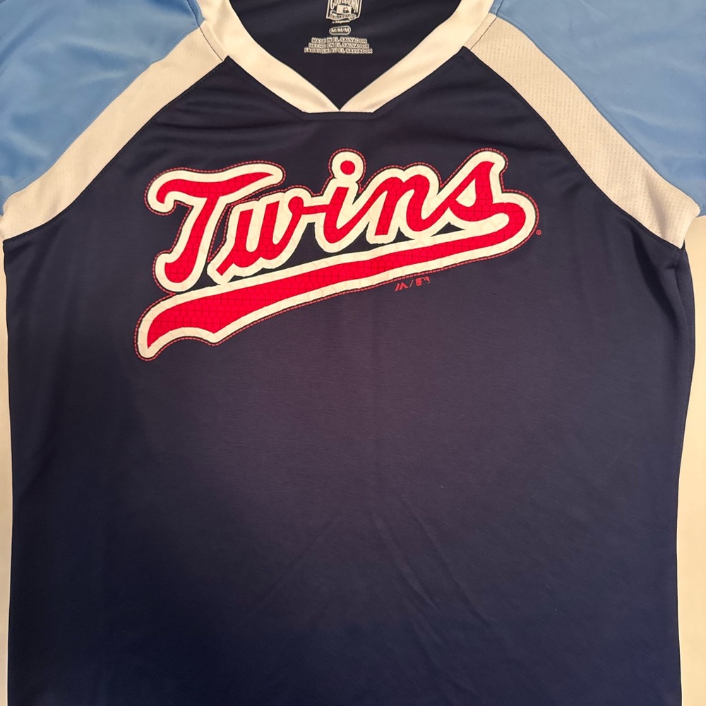 Majestic Cooperstown Collection Navy and White Jersey